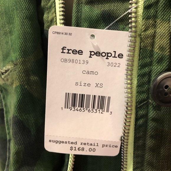 Free people Camo print jacket women’s size xs - Picture 4 of 8
